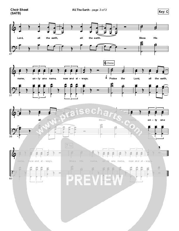 All The Earth Choir Vocals (SATB) (Vertical Worship)