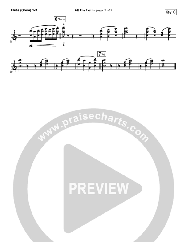 All The Earth Flute/Oboe 1/2/3 (Vertical Worship)