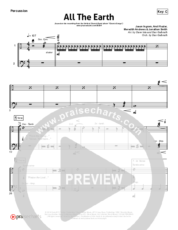 All The Earth Percussion (Vertical Worship)