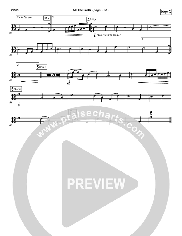 All The Earth Viola (Vertical Worship)