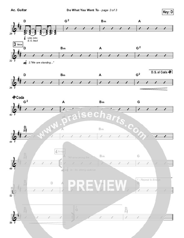 Do What You Want To Acoustic Guitar (Vertical Worship)