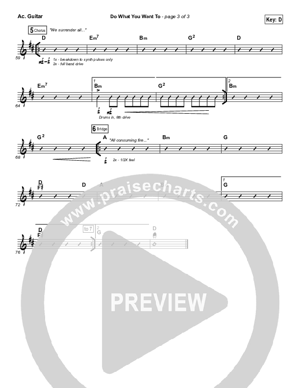 Do What You Want To Acoustic Guitar (Vertical Worship)