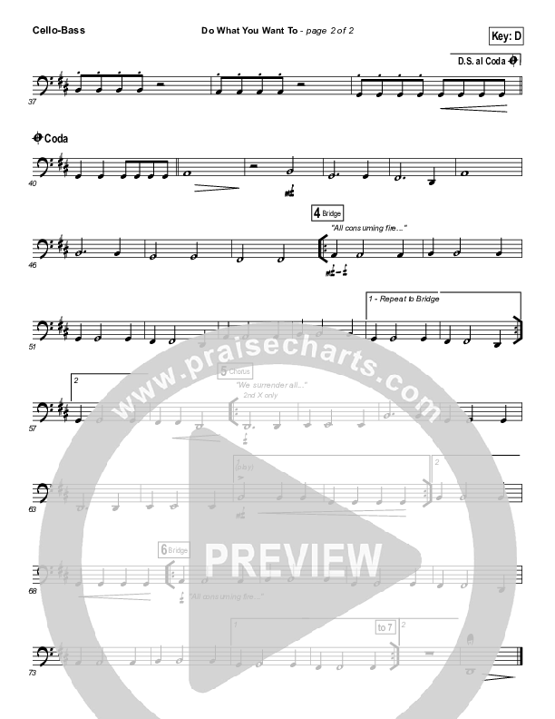 Do What You Want To Cello/Bass (Vertical Worship)