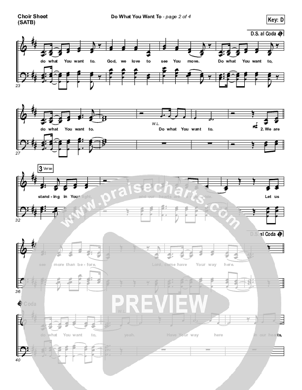 Do What You Want To Choir Vocals (SATB) (Vertical Worship)