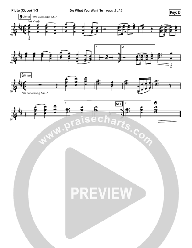 Do What You Want To Flute/Oboe 1/2/3 (Vertical Worship)