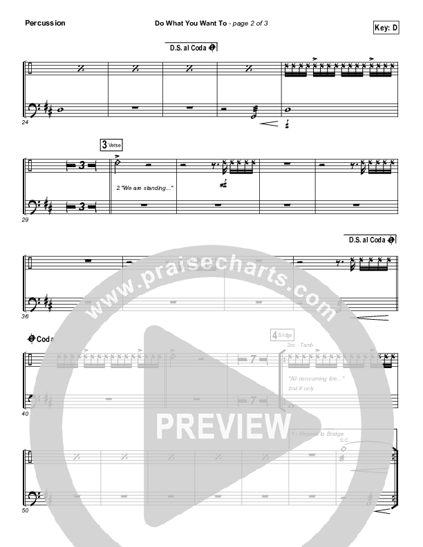 Do What You Want To Percussion (Vertical Worship)