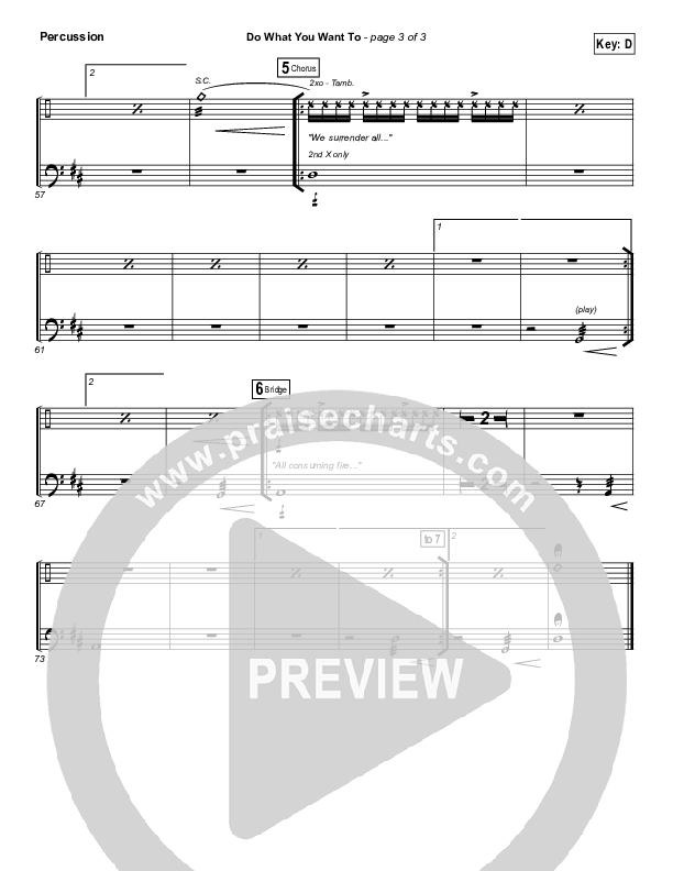 Do What You Want To Percussion (Vertical Worship)