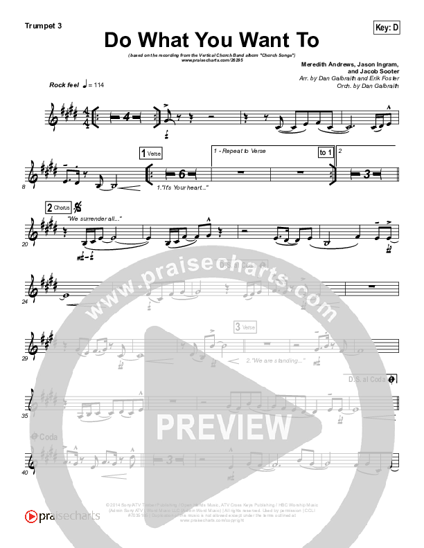 Do What You Want To Trumpet 3 (Vertical Worship)