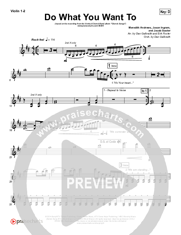 Do What You Want To Violin 1/2 (Vertical Worship)