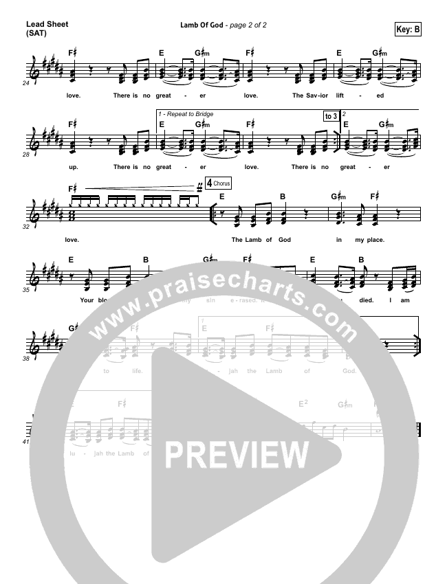 Lamb Of God Sheet Music PDF (Vertical Worship) PraiseCharts