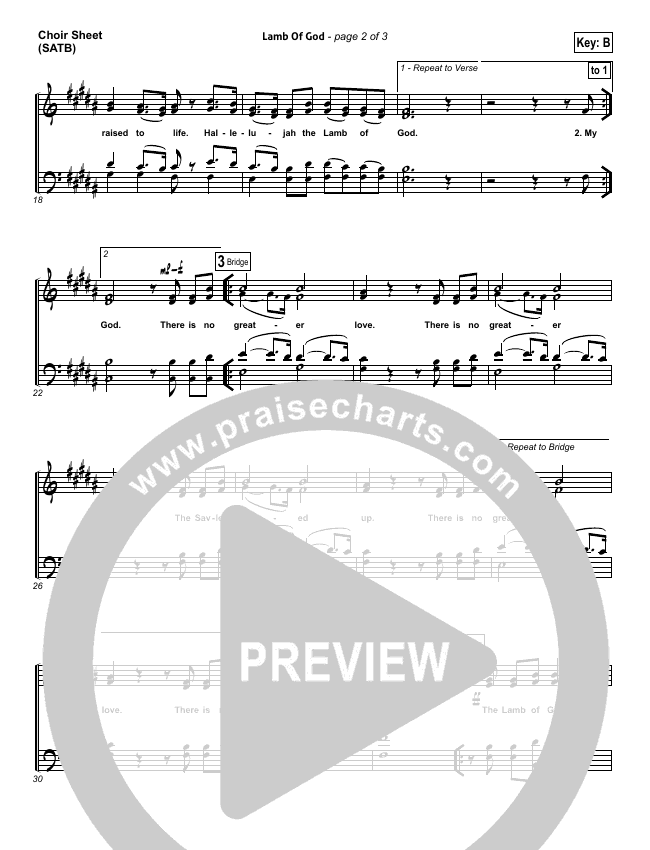 Lamb Of God Sheet Music PDF (Vertical Worship) PraiseCharts