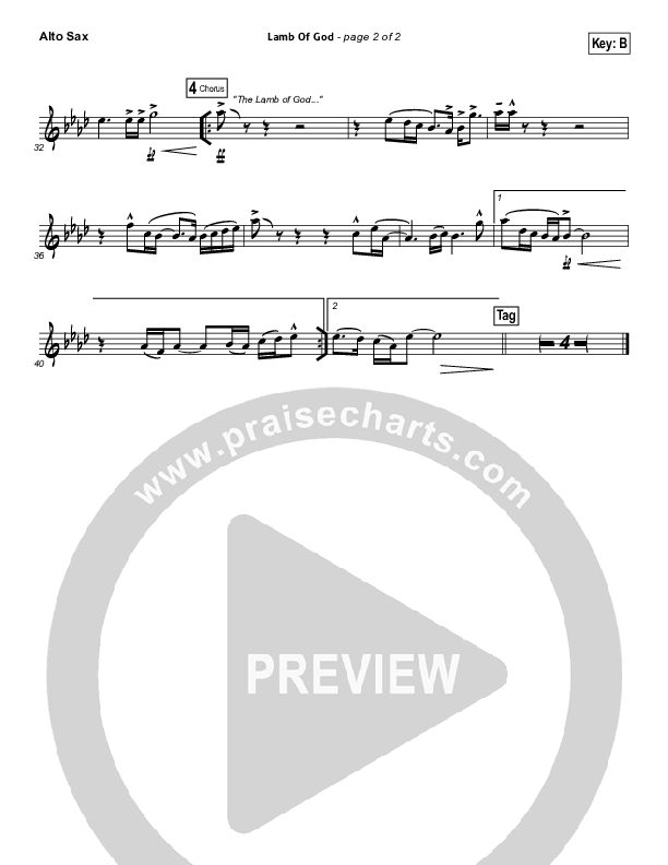 Lamb Of God Alto Sax (Vertical Worship)