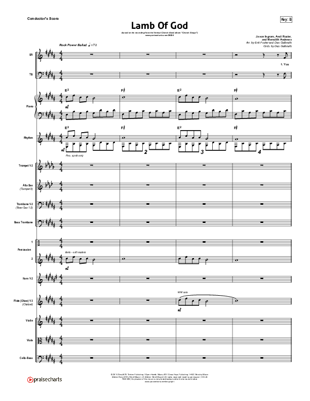 Lamb Of God Conductor's Score (Vertical Worship)