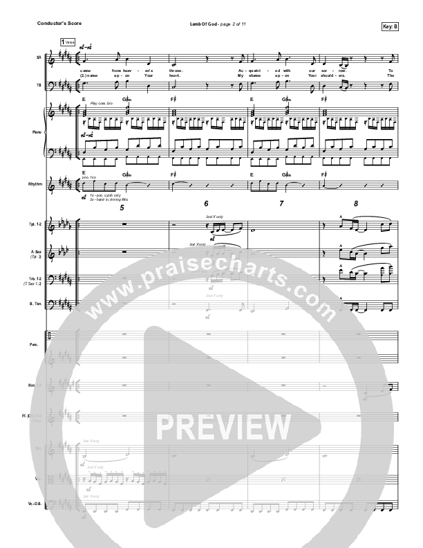 Lamb Of God Conductor's Score (Vertical Worship)