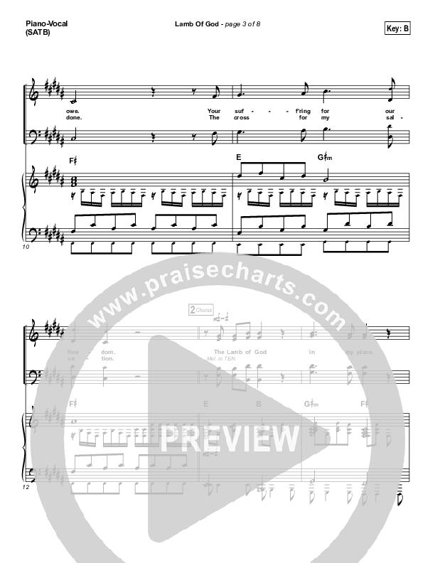 Lamb Of God Piano/Vocal Pack (Vertical Worship)