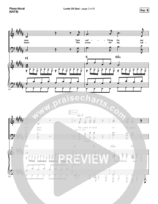 Lamb Of God Piano/Vocal & Lead (Vertical Worship)