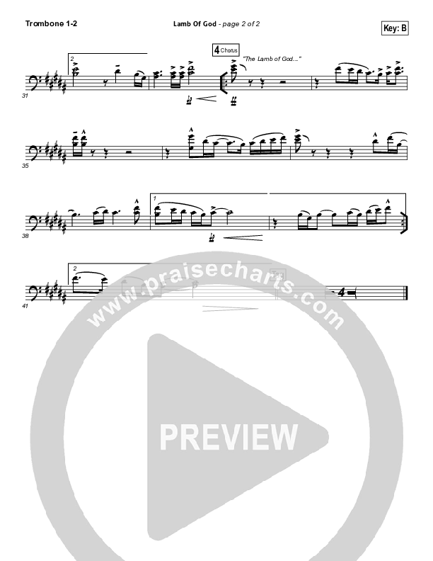 Lamb Of God Trombone 1/2 (Vertical Worship)