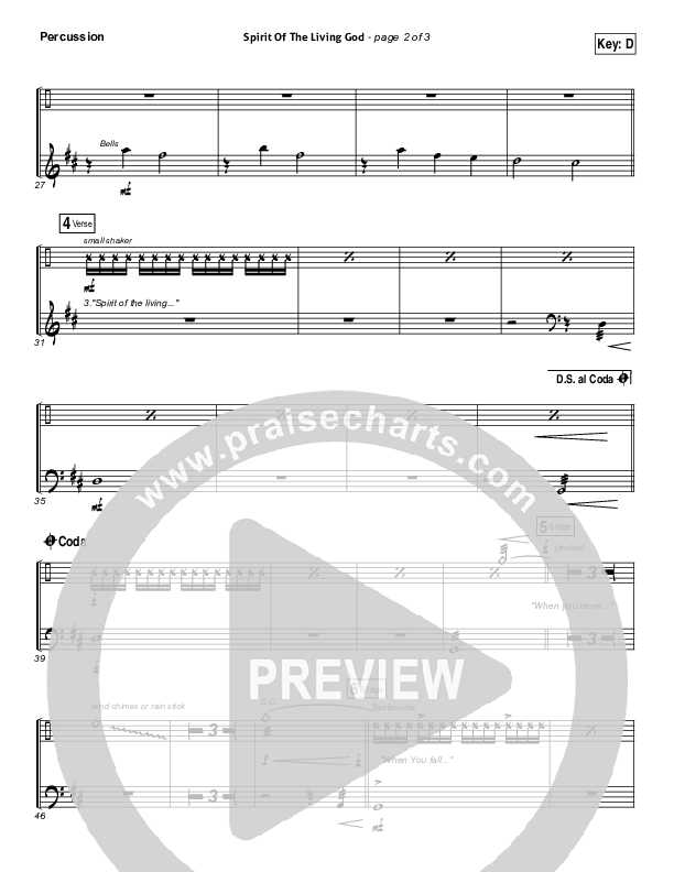 Spirit Of The Living God Percussion (Vertical Worship)