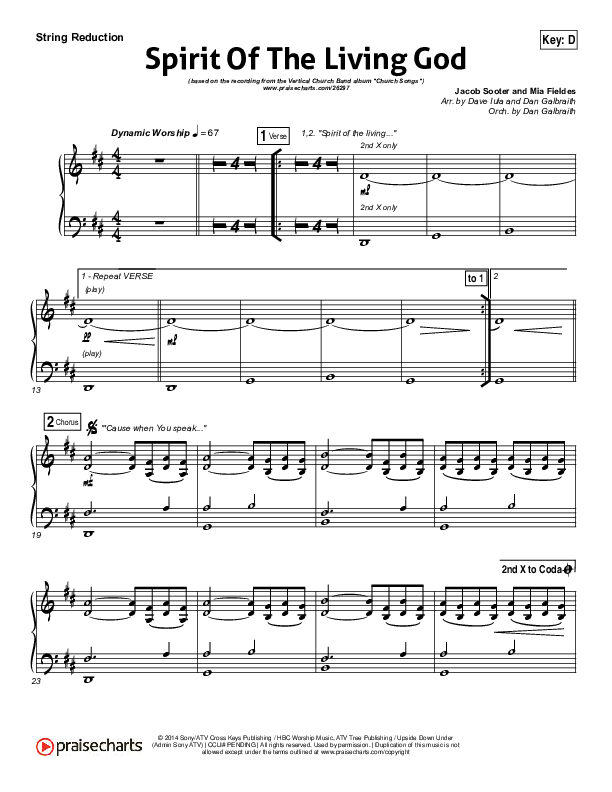 Spirit Of The Living God Synth Strings (Vertical Worship)