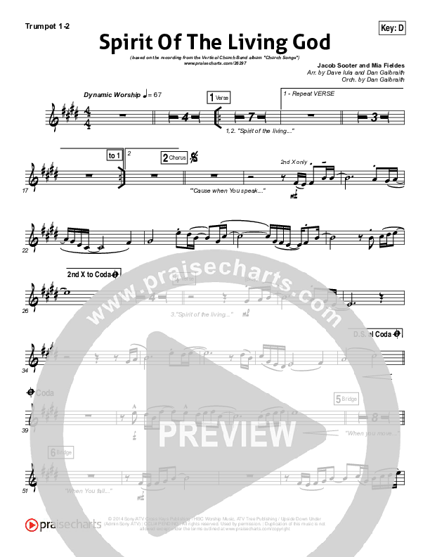 Spirit Of The Living God Brass Pack (Vertical Worship)