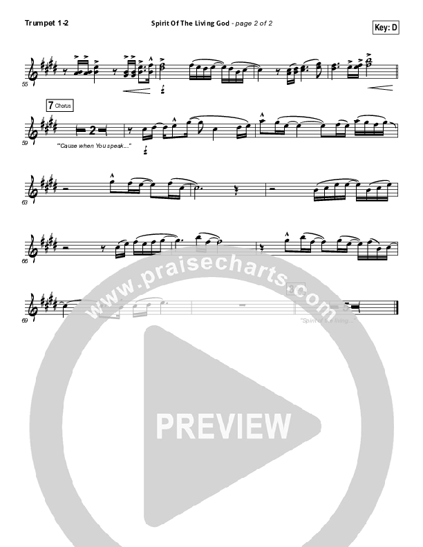 Spirit Of The Living God Trumpet 1,2 (Vertical Worship)