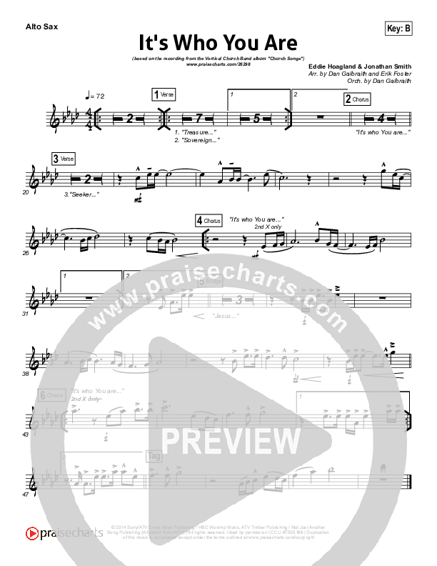 It's Who You Are Alto Sax (Vertical Worship)