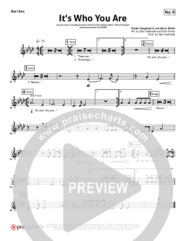 It's Who You Are Bari Sax (Vertical Worship)