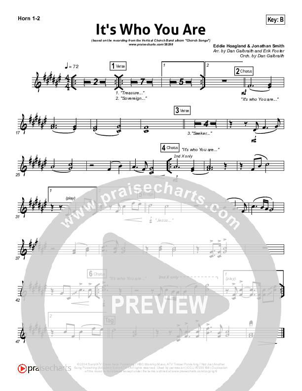 It's Who You Are French Horn 1/2 (Vertical Worship)