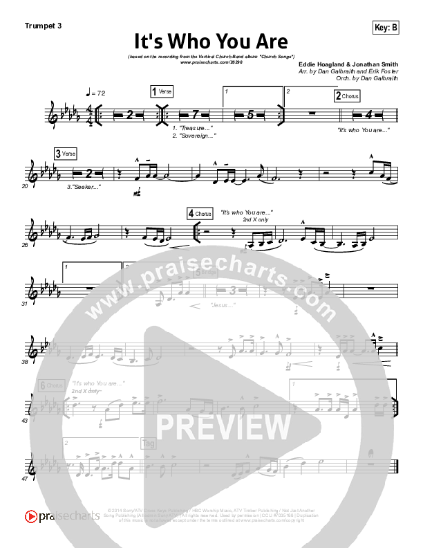 It's Who You Are Trumpet 3 (Vertical Worship)