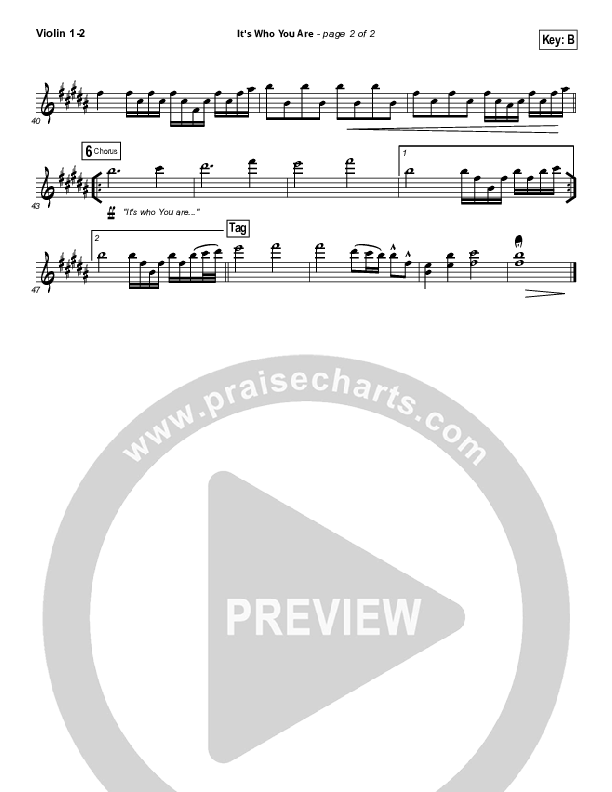 It's Who You Are Violin 1/2 (Vertical Worship)