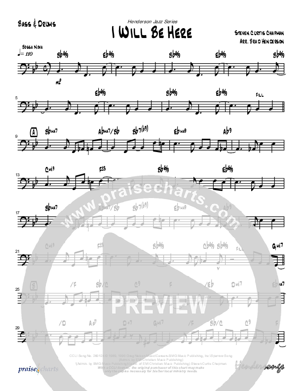 I Will Be Here (Instrumental) Drum Set (Brad Henderson)