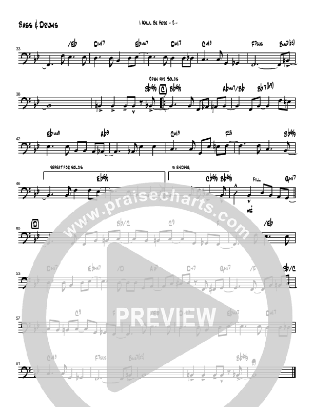 I Will Be Here (Instrumental) Drum Set (Brad Henderson)