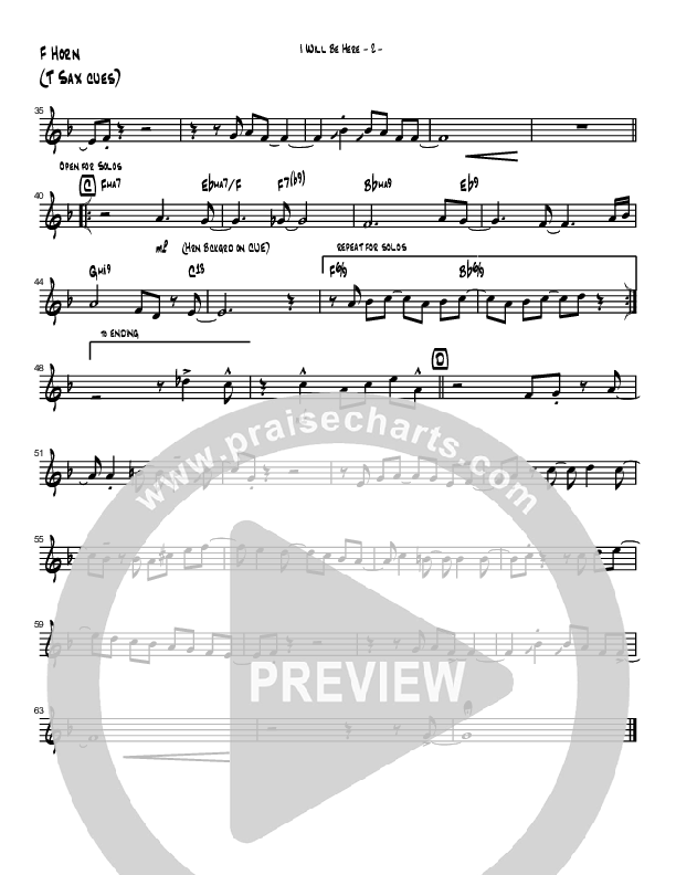 I Will Be Here (Instrumental) French Horn (Brad Henderson)