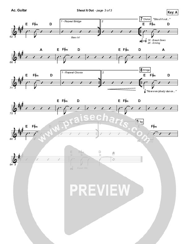 Shout It Out Acoustic Guitar (Vertical Worship)