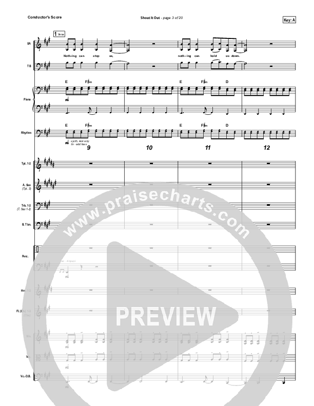 Shout It Out Conductor's Score (Vertical Worship)