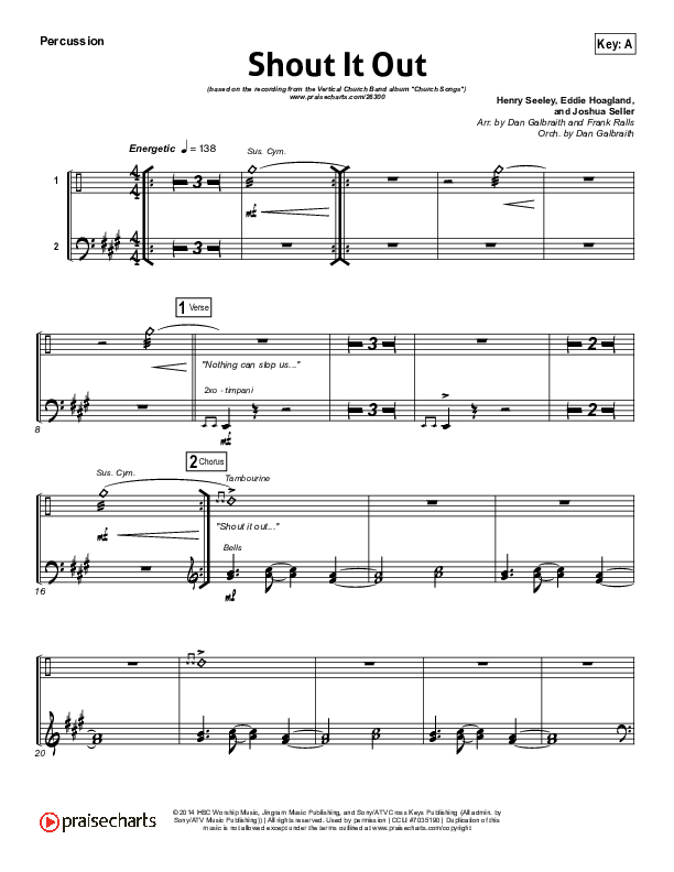 Shout It Out Percussion (Vertical Worship)