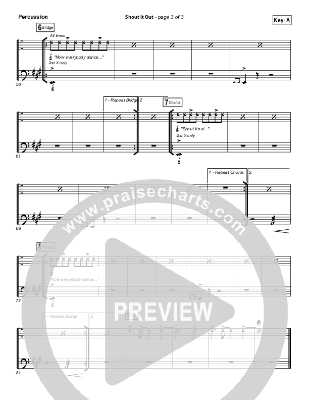 Shout It Out Percussion (Vertical Worship)