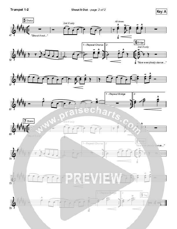 Shout It Out Trumpet 1,2 (Vertical Worship)