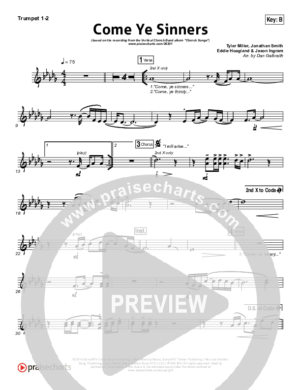 Come Ye Sinners Trumpet 1,2 (Vertical Worship)