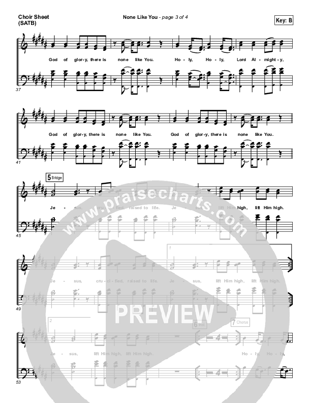 None Like You Choir Vocals (SATB) (Vertical Worship)