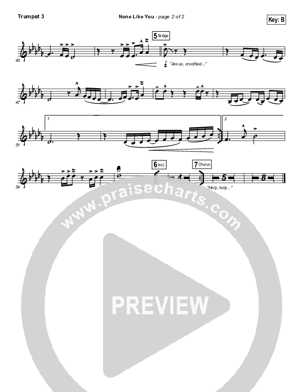 None Like You Trumpet 3 (Vertical Worship)