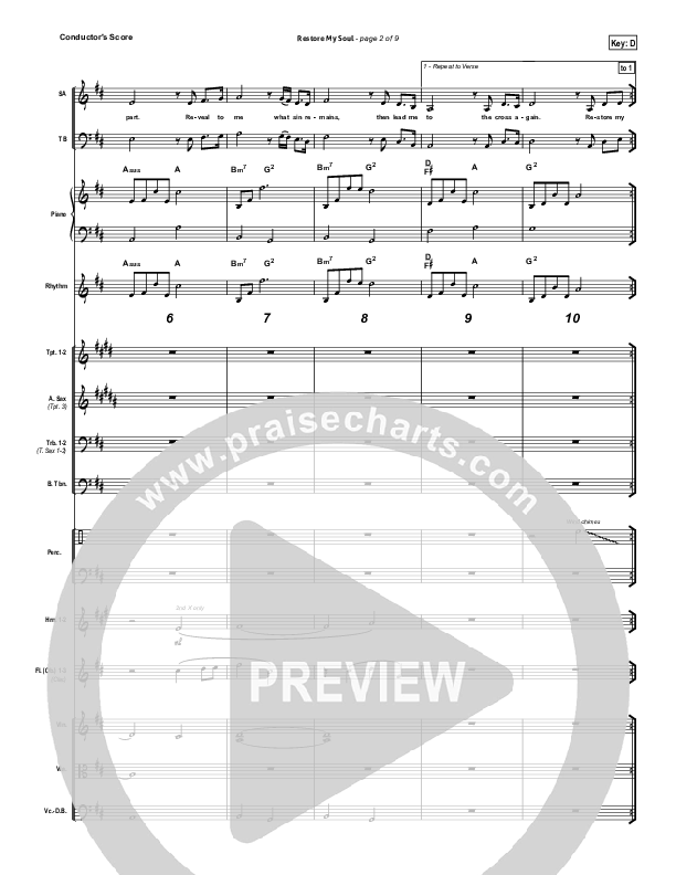 Restore My Soul Conductor's Score (Vertical Worship)