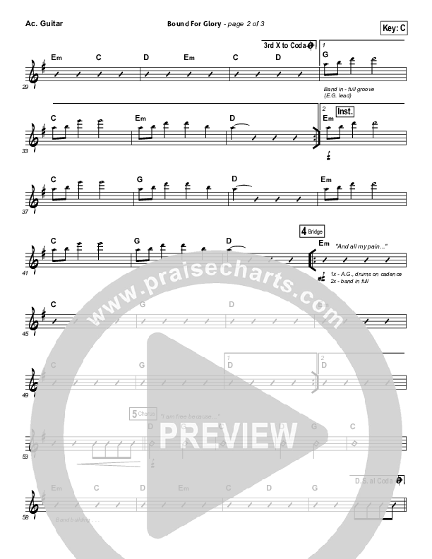 Bound For Glory Acoustic Guitar (Vertical Worship)