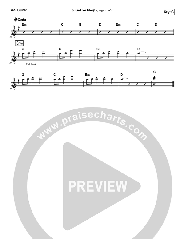 Bound For Glory Acoustic Guitar (Vertical Worship)