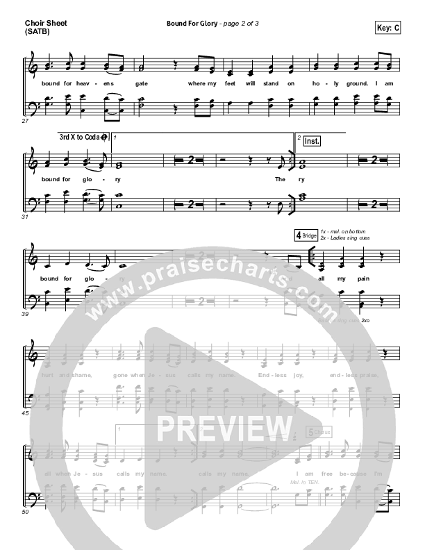 Bound For Glory Choir Vocals (SATB) (Vertical Worship)