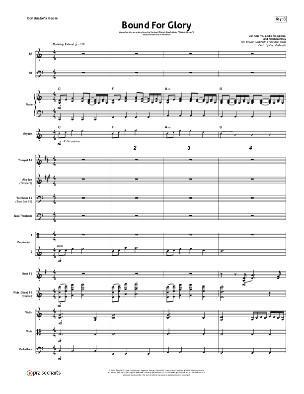 Bound For Glory Conductor's Score (Vertical Worship)