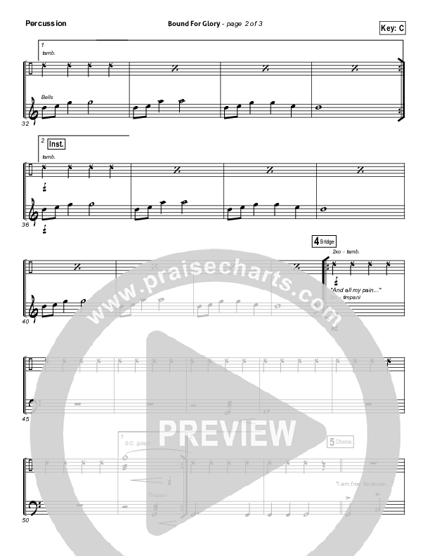 Bound For Glory Percussion (Vertical Worship)