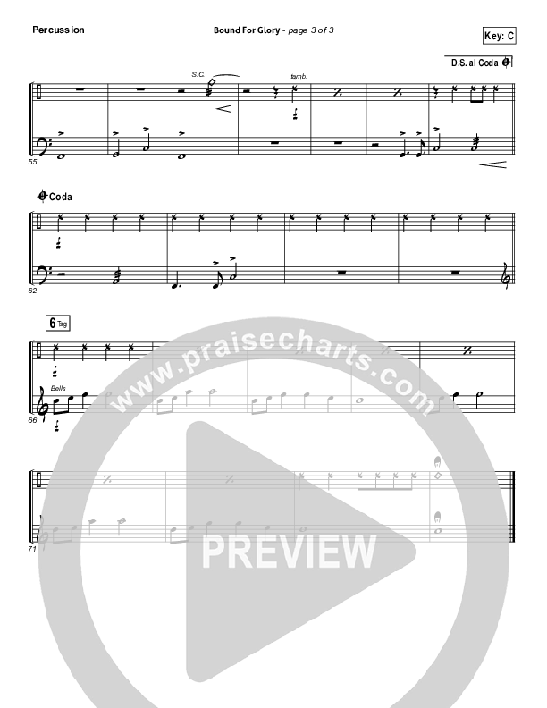 Bound For Glory Percussion (Vertical Worship)