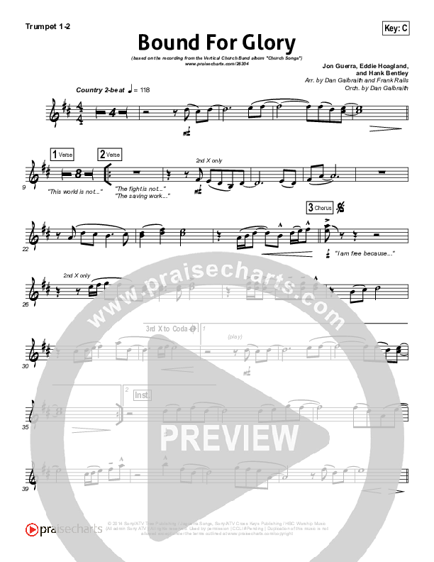 Bound For Glory Trumpet 1,2 (Vertical Worship)