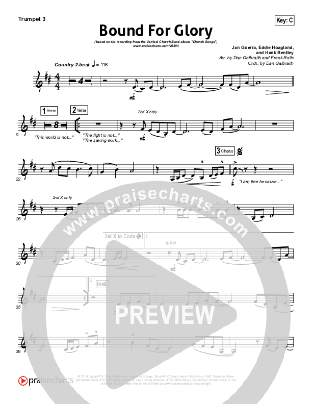 Bound For Glory Trumpet 3 (Vertical Worship)